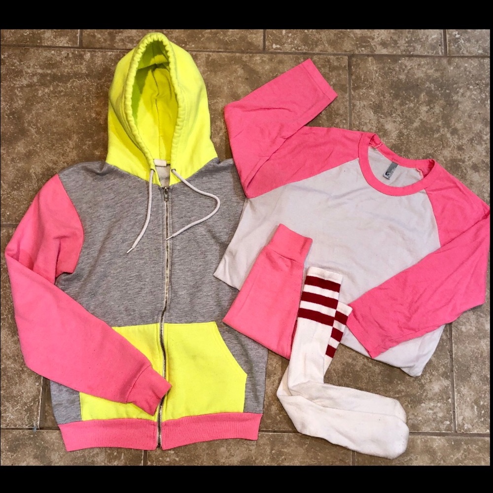 American Apparel BUNDLE!! Hoodie + 3/4Tee!